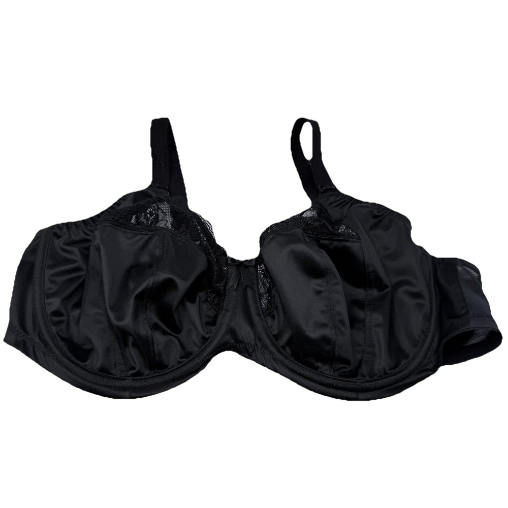 Elomi BLACK Morgan Stretch Banded Underwire Bra Full Support US 38 G